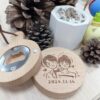 客製化logo冰箱貼磁吸開瓶器 抽獎禮物 婚禮小物 櫸木開瓶器